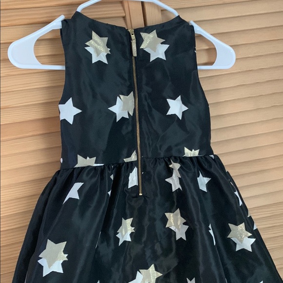 Black Star Print Kids Dress - Picture 3 of 4